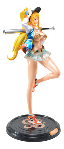 Figura Muñeco Gashapone One Piece Nami Beisbol Bate