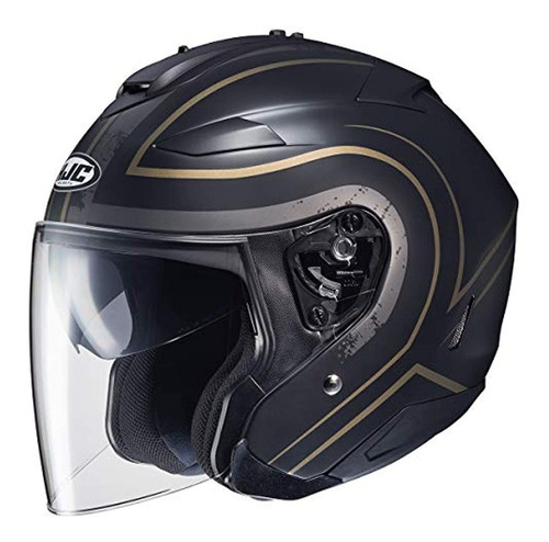 Casco De Moto Talla S, Color Negro-dorado, Hjc Helmets