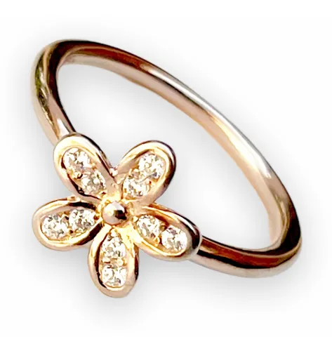 Anillo plata flor sales