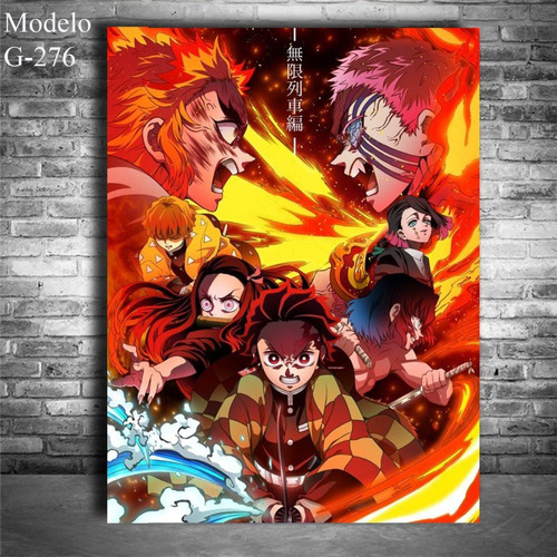 Cuadro Demon Slayer  60 X 45 Cm Anime Decora Sala