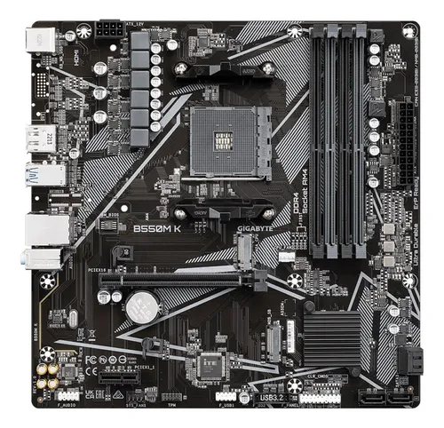 Motherboard Gigabyte Amd B550m K Ddr4 Am4 Amd B550