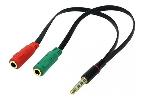 Cabo Adaptador Para Fone E Microfone 1 P3 Macho + 2 P2 Fêmea