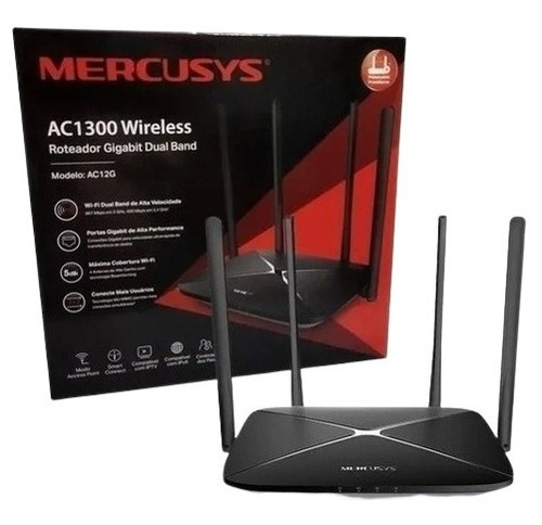 Router Wifi Mercusys Ac12g Dualband Ac1300 4 Antenas Gigabit