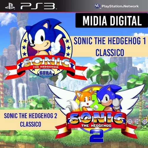 Sonic the Hedgehog 2 Classico Sega Mega Drive Midia Digital Ps3