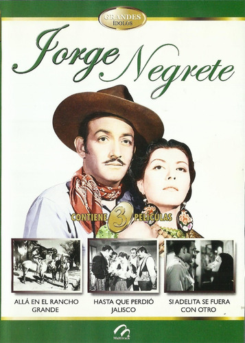 Jorge Negrete 3 Películas / Dvd Seminuevo