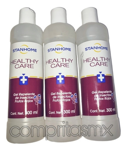 Imagen 1 de 2 de Stanhome Gel Repelente De Insectos 300 Ml Paquete C/3 Floral