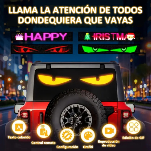 Programable Pantalla Flexible Led Devil Ojos 12x59.5cm 2pzas