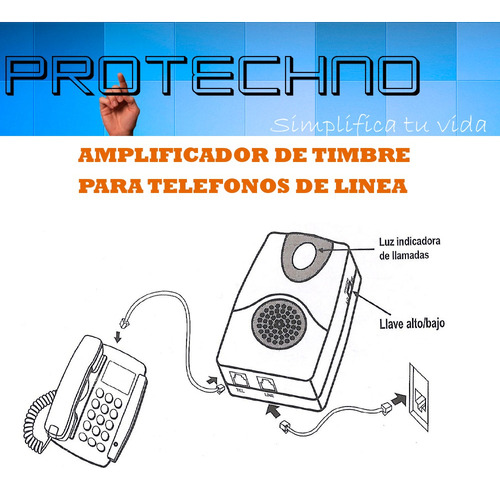 Timbre/campanilla Auxiliar P/ Telefono Amplificador