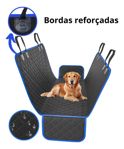 Capa Pet Protetora Luxo Banco Traseiro de Carro Impermeável Cão Gato Meta Parts