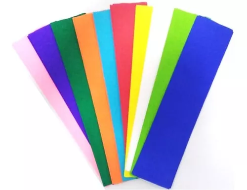 Paquete De Papel Crepe X 10 Colores Surtidos De 45x70 Cm C/u