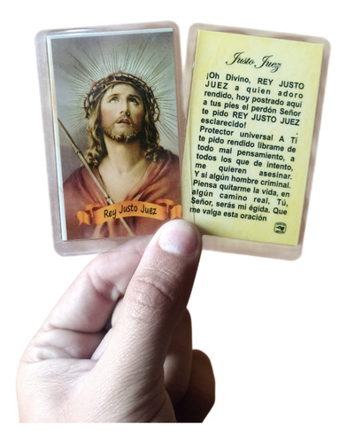 Estampas Justo Juez Rostro 50 Pzs Enmicadas, Oraciones