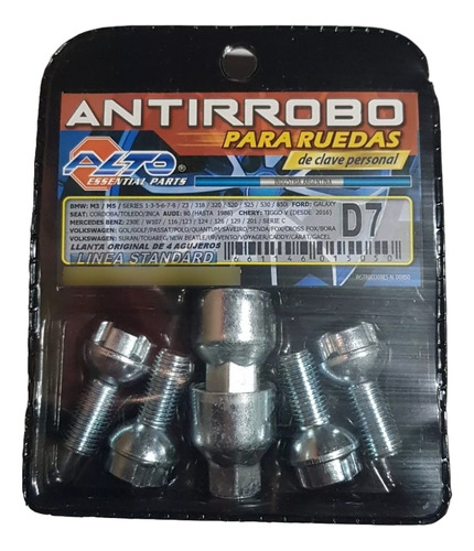 Juego De Tuercas Antirrobo Vw Gol Power  Llanta Chapa 