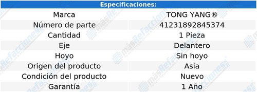 (1) Defensa Delantera Tong Yang Ecosport Del 2004 Al 2007