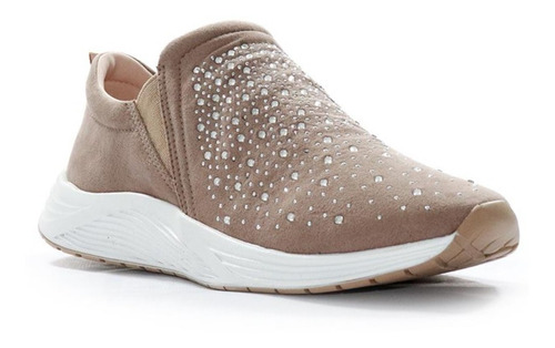Zapatilla Mujer Hush Puppies Hutton Vison Comoda Elastico Pr