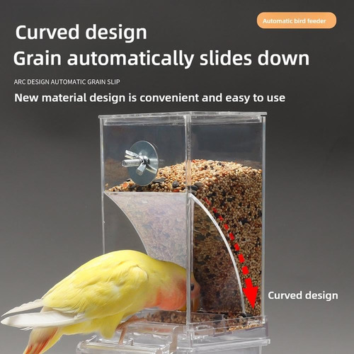 Comedero Para Pájaros No Mess, Comedero Automático Para Loro