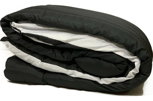 Acolchado Fidelna Invierno Queen Size Liso Reversible queen diseño lisa color blanco y negro de 250cm x 230cm