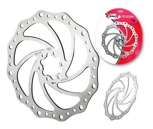Imagen 2 de 3 de Disco De Freno Para Bicicleta Marca Ravx 180mm. 6 Tornillos