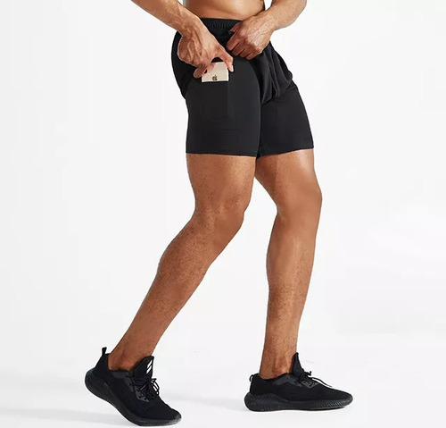 Bermudas De Fitness 2 En 1 For Hombre For Entrenamiento