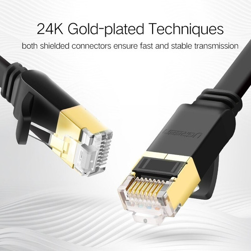 Imagen 8 de 9 de Cable Ethernet Rj45 Cat7 10gbp Lan Cable Stp 20metros Ugreen