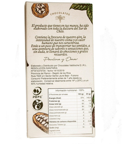 Imagen 2 de 3 de Chocolate Negro 100% Cacao