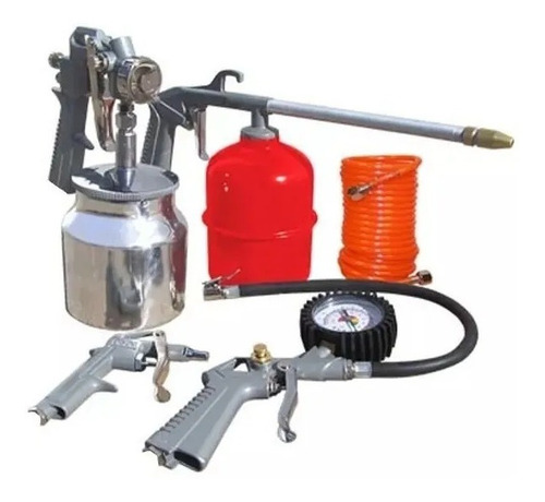 Kit Set Juego 5 Piezas Bta Compresor De Aire Pistola Succion
