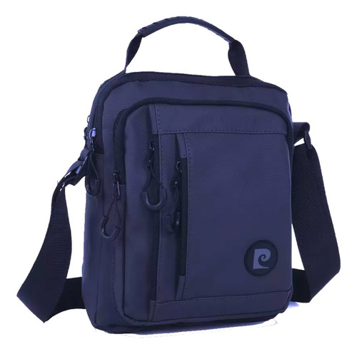 Morral Bolso Shoulder Pierre Cardin Tipo Neoprene Jsbags Azul Oscuro Liso