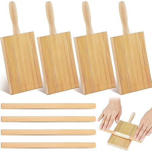 Tessco 4 Piezas Tabla De Ñoquis Tabla De Pasta De Madera Ha