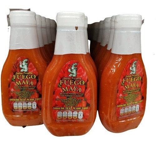 4 Salsas Fuego Maya De 250ml Extra Picante