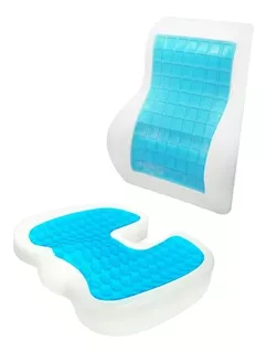 Cojínes Espaldar Lumbar Viscoelastica Ortopédica Gel + Funda