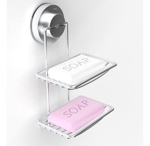 Jabonera Con Ventosa Para Ducha, Acero Inoxidable