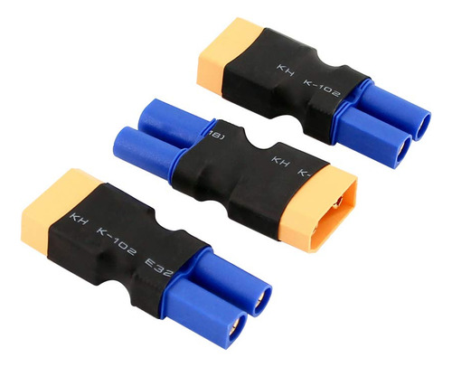Pack De 3 Adaptadores Xt90 A Ec5 - Conexin Resistente