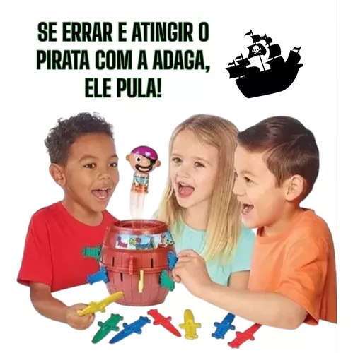 Kit Jogo Pula Pirata Barril + Jogo Pula Macaco no Seu Galho