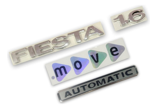 Kit Emblemas Fiesta 1.6 Move / Power / Max + Automatic