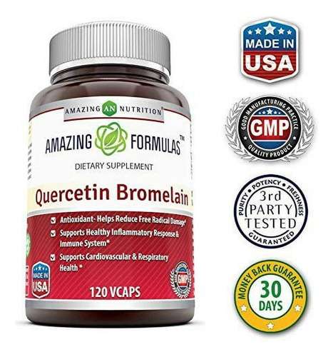 Amazing Formulas Quercetin 800mg Con  Bromelina 165mg 120cap