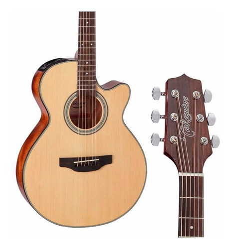 Imagen 2 de 3 de Guitarra Electroacústica Takamine GF15CE para diestros natural ovangkol brillante