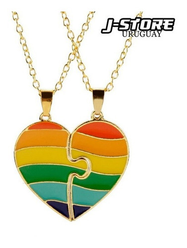 Collar Doble Diversidad Amor Lgtb Pareja Pride Love 