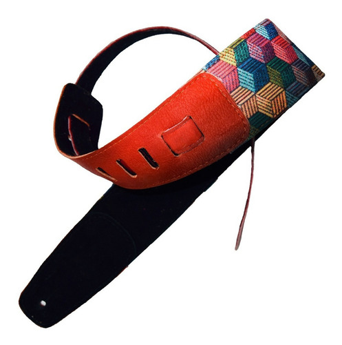 Elegance Tahalí Strap Para Guitarra O Bajo En Piel Cubos