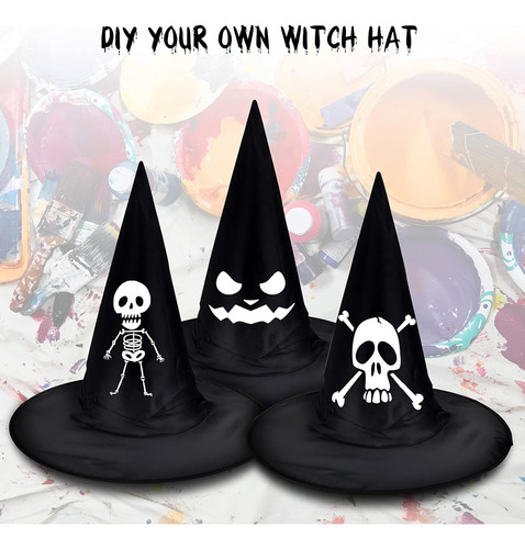 Linaye Halloween Witch Hat Xxl Kit - 12 Pc Sombreros De Bruj