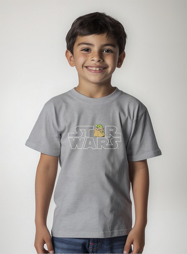 Star Wars Playera Infantil Grogu Logo Star Wars Oficial