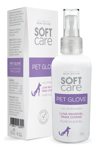 Pet Glove Soft Care Loção Hidratante Luva Pet Society 50g