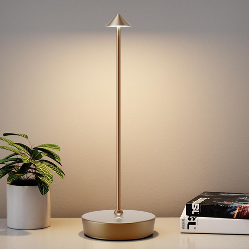 Lámpara De Mesa Inalámbrica Recargable, Portátil Con Batería