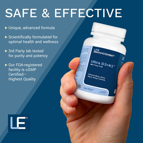 Life Enhancement Vitamina D3 K2 2000 Ui 120 Cápsulas