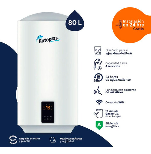 Terma De Acumulación Rotoplas Ecosmart Wifi 80l