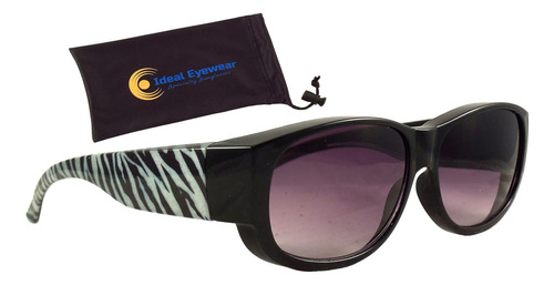 Ideal Eyewear Animal Print Ajuste Sobre Anteojos De Sol Use 