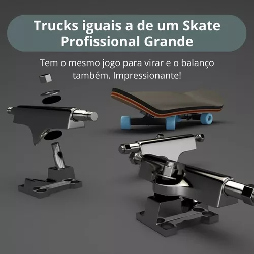 Skate Dedo Profissional De Madeira Com Rolamento Fingerboard