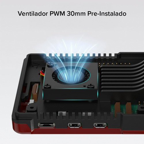 Carcasa Metálica Argon Neo 5 Para Raspberry Pi 5 Ventilador