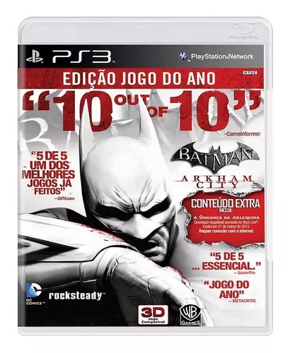 Jogo Batman Arkham City Edição Jogo Do Ano - Ps3 - Original