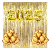 Comprar Kit Balão 2025 + 25 Bexigas + 2 Cortinas Decoração Ano Novo
