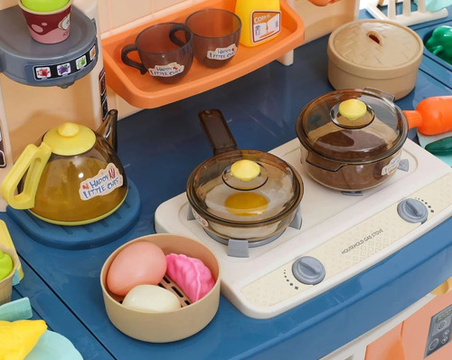 Cocina Cocinita Infantil Luz, Sonido Y Agua 54 Piezas