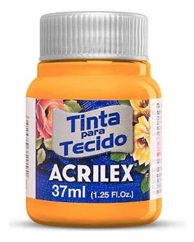 Tinta de tela mate de color amarillo cadmio Acrilex, 37 ml